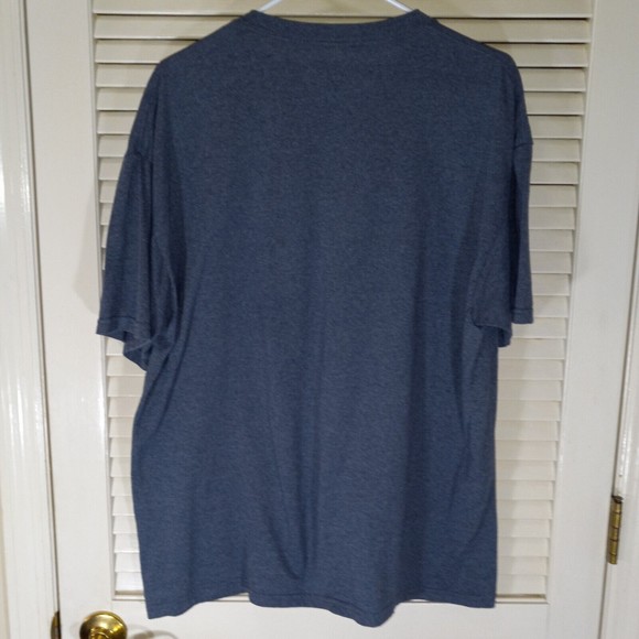 Patriotic Tee Men's XL America Land of the Free Stars Eagle Gildan Heavy Blue - Picture 6 of 12